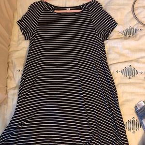 Old Navy Black and White striped T-shirt dress